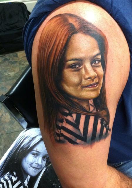 Tattoos - child portrait tattoo  - 77190